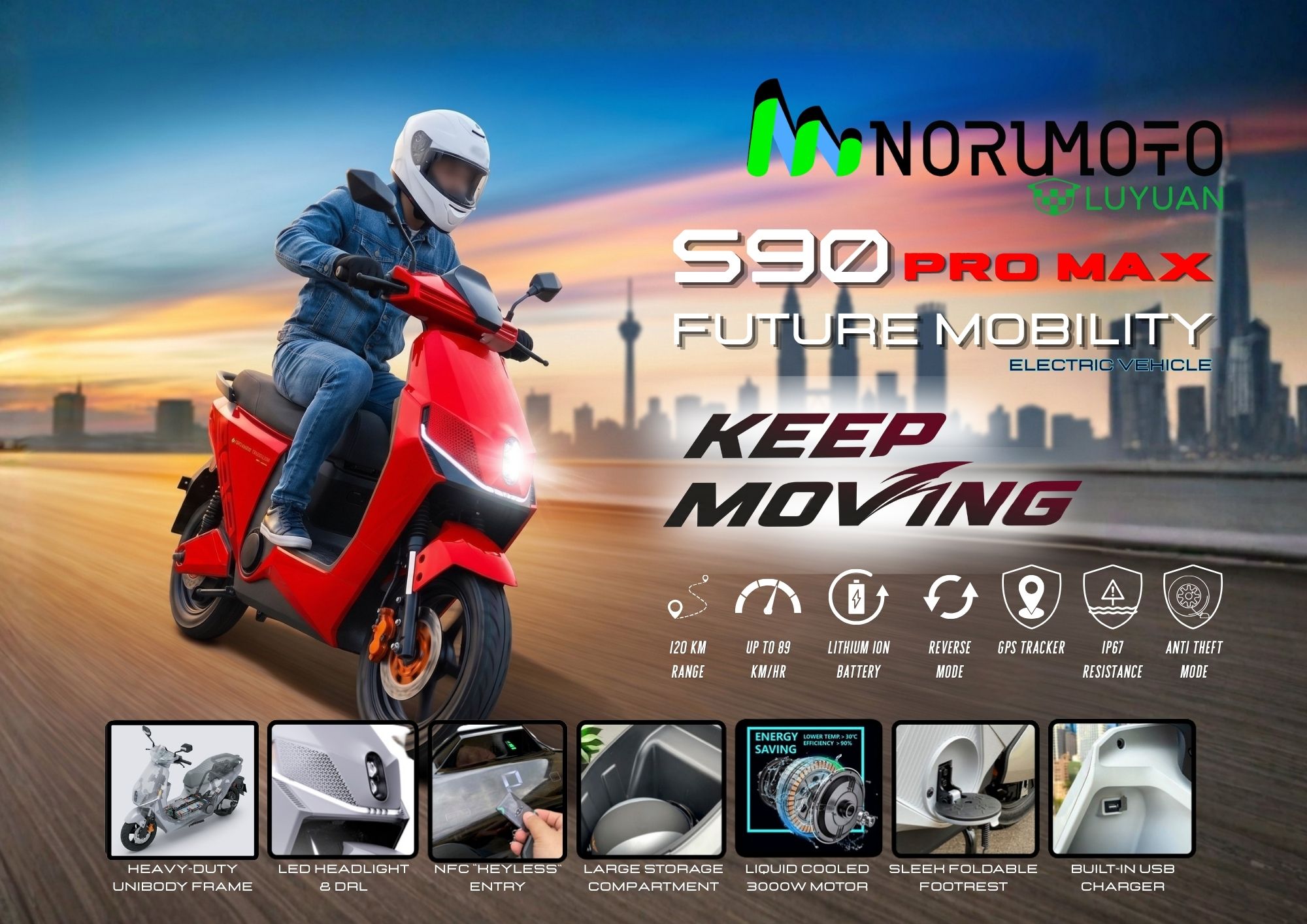 Norumoto S90 Pro Max EV Motorcycle